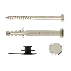 Set de fixation verticale inox pour WC/FWC